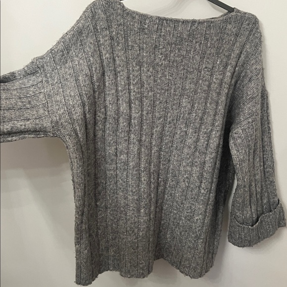 ASOS Grey Ribbed Boat-Neck Sweater - Picture 4 of 5
